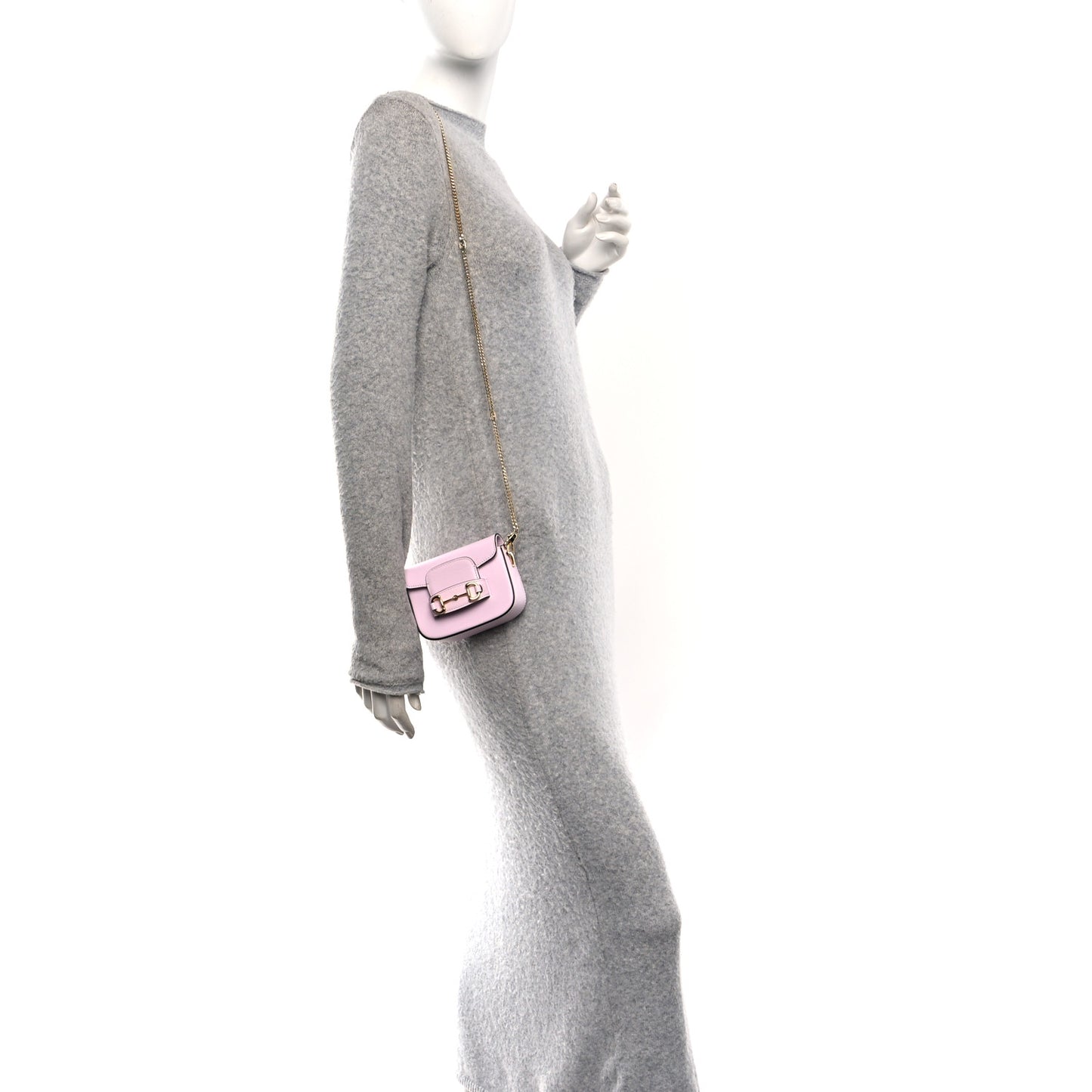 Calfskin Horsebit 1955 Super Mini Crossbody Bag Light Pink