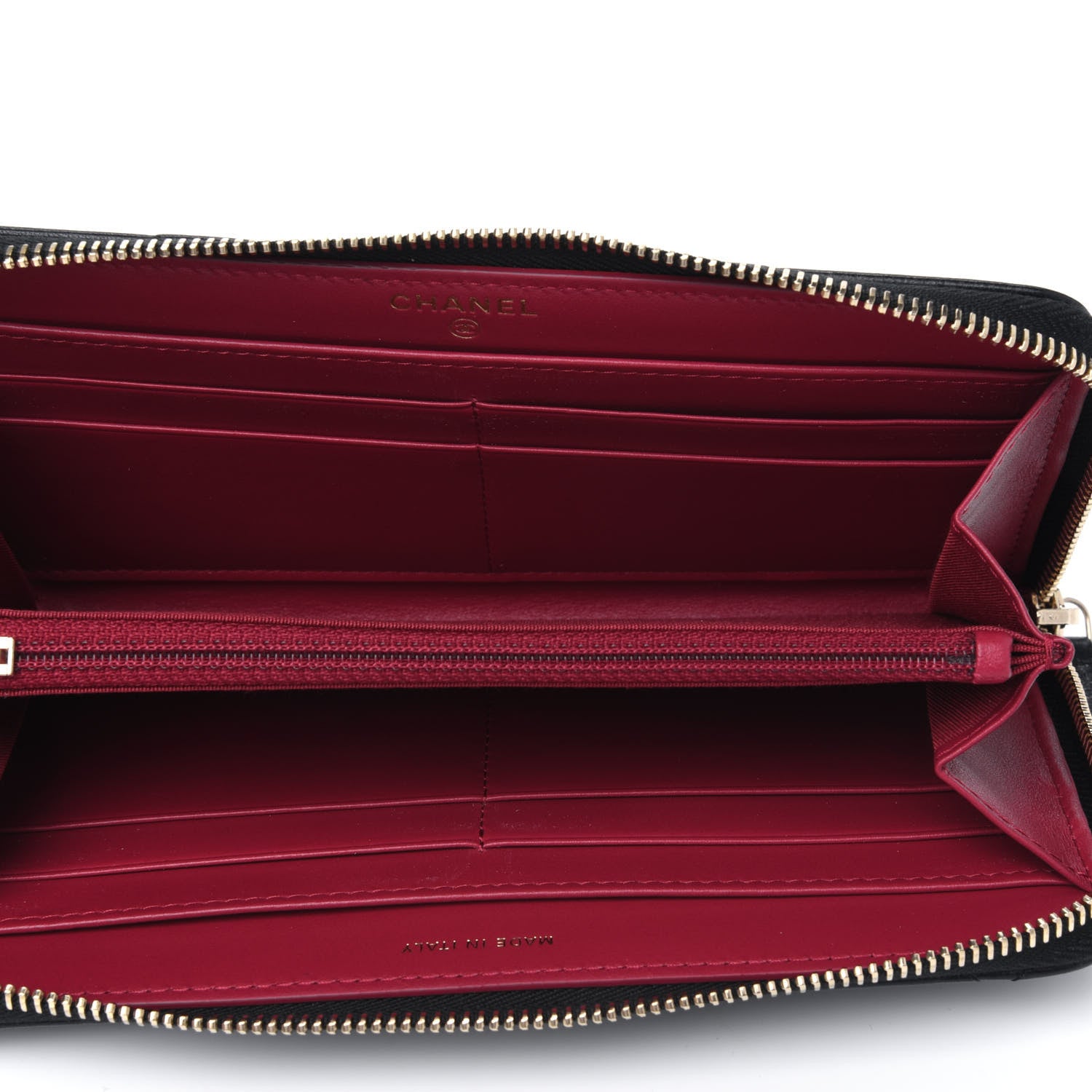Chanel Lambskin Quilted 19 Long Zipped Around Wallet Black 3 of 4