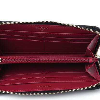Chanel Lambskin Quilted 19 Long Zipped Around Wallet Black 3 of 4