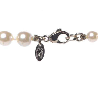 Chanel Graduated Pearl CC Long Necklace Silver 5 of 8