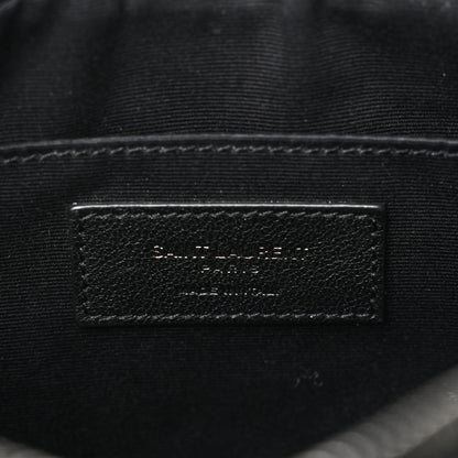 Saint Laurent Calfskin Matelasse Monogram Monochrome Lou Camera Bag Black 6 of 10