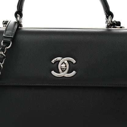 Chanel Calfskin Small Trendy CC Dual Handle Flap Bag Black 8 of 11