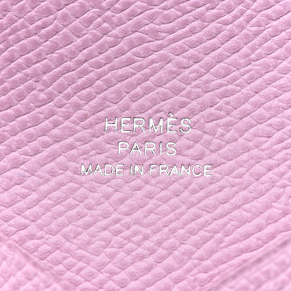 Hermes Epsom Calvi Card Case Mauve Sylvestre 6 of 8