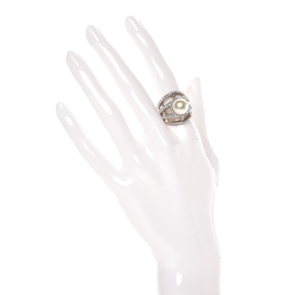 Chanel Pearl CC Ring 6 Silver 2 of 7