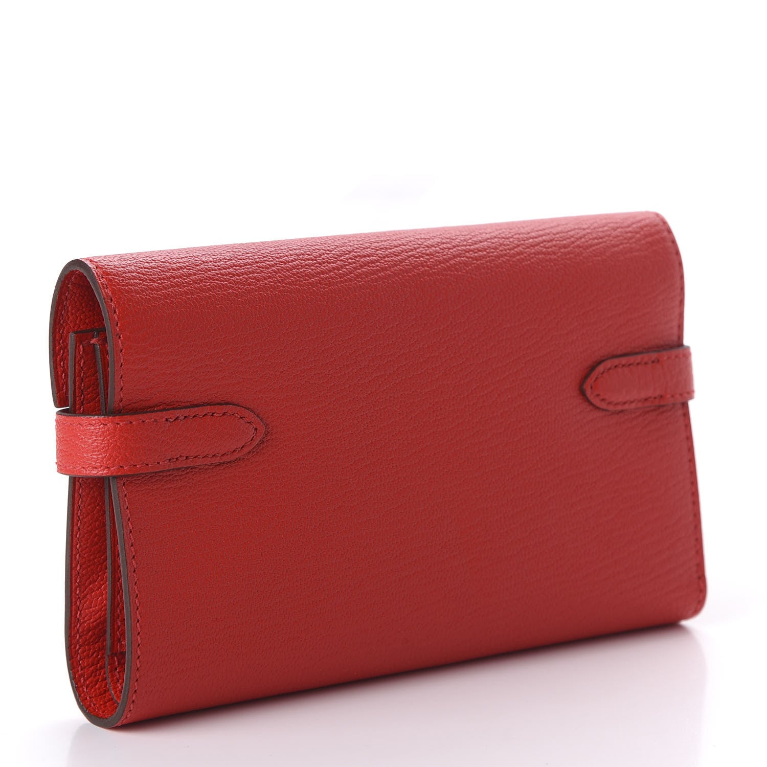 Hermes Chevre Mysore Medium Kelly Wallet Rouge De Coeur 3 of 10