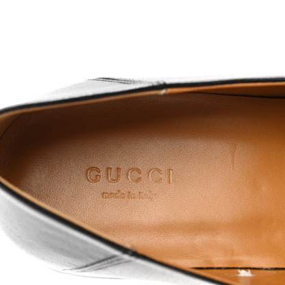 Gucci Goatskin Womens Horsebit Mid-Heel Loafers 40 Black 7 of 9
