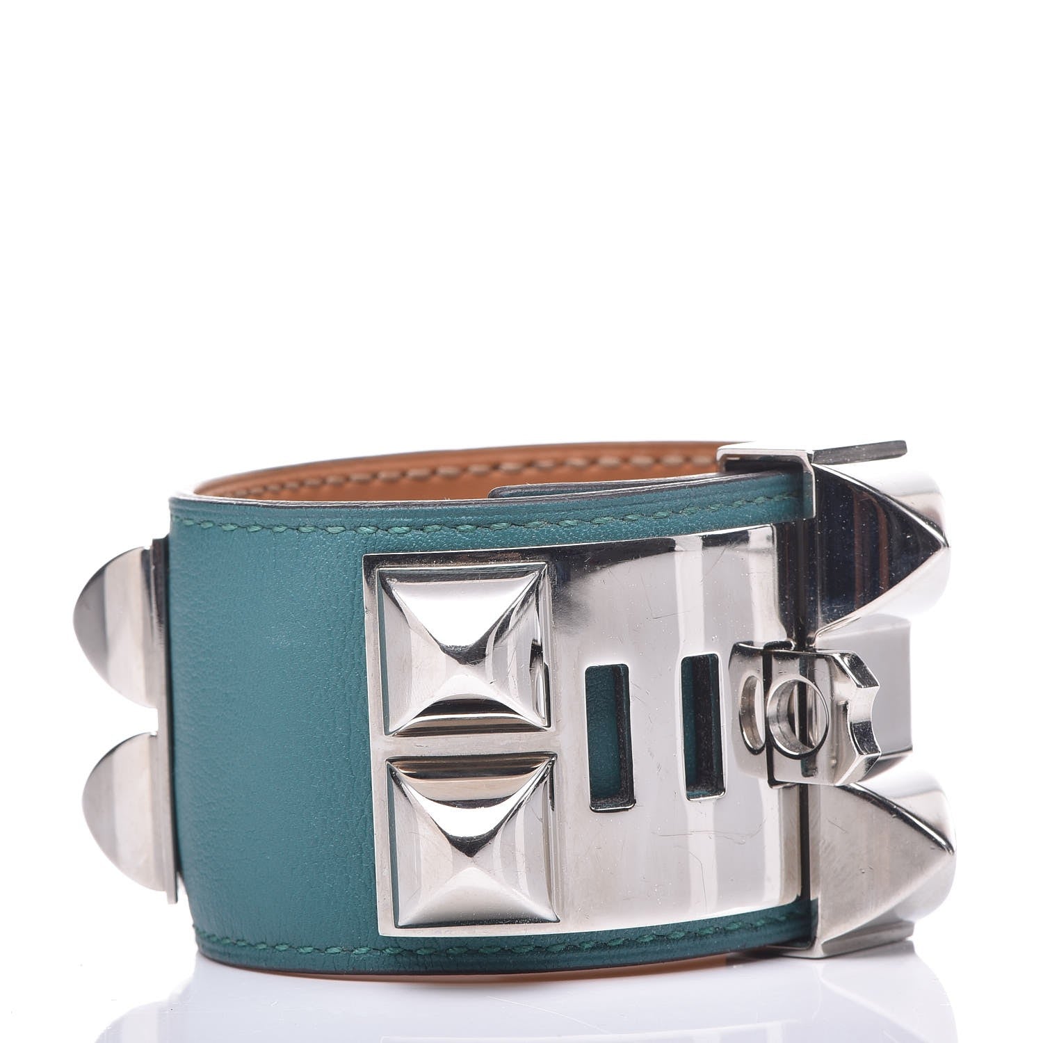 Hermes Swift Collier de Chien CDC Bracelet S Malachite 3 of 6