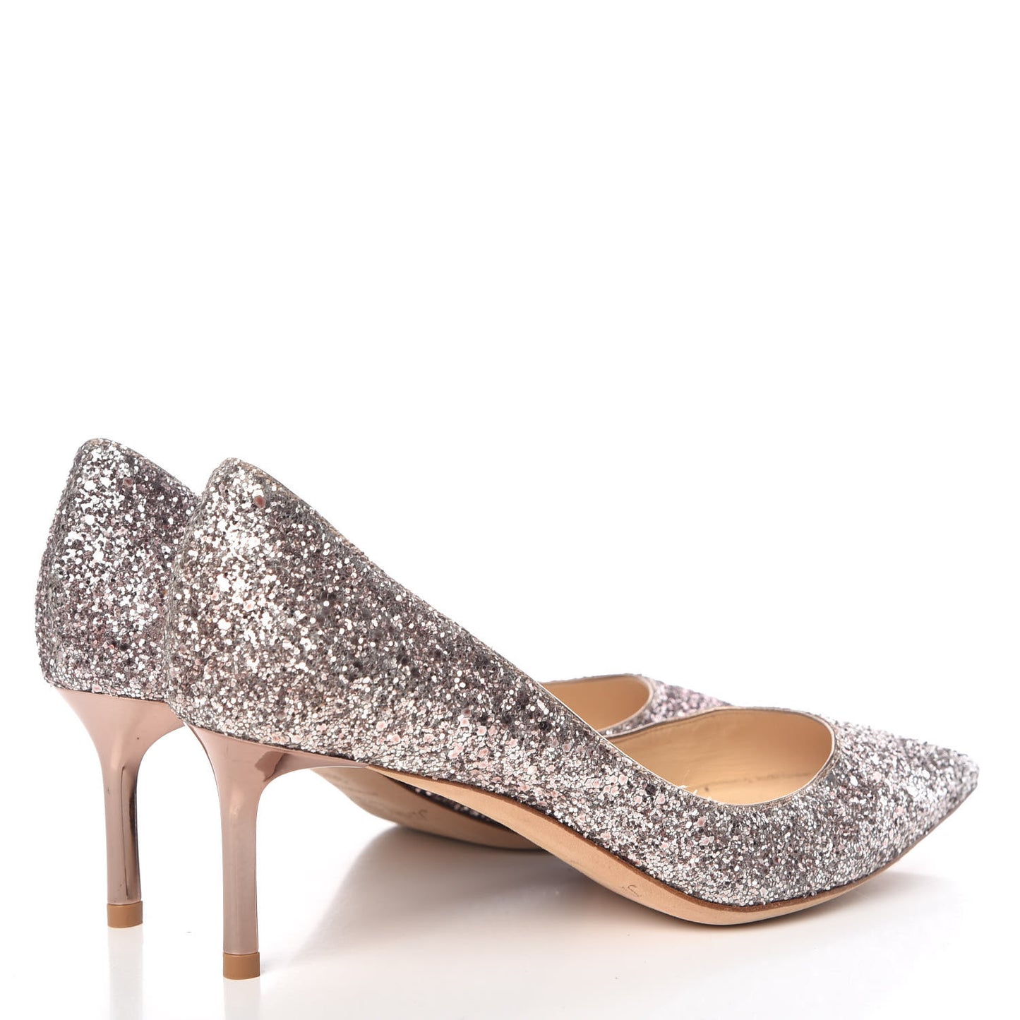 Glitter Pointy Toe Romy 85 Pumps 36.5 Pink