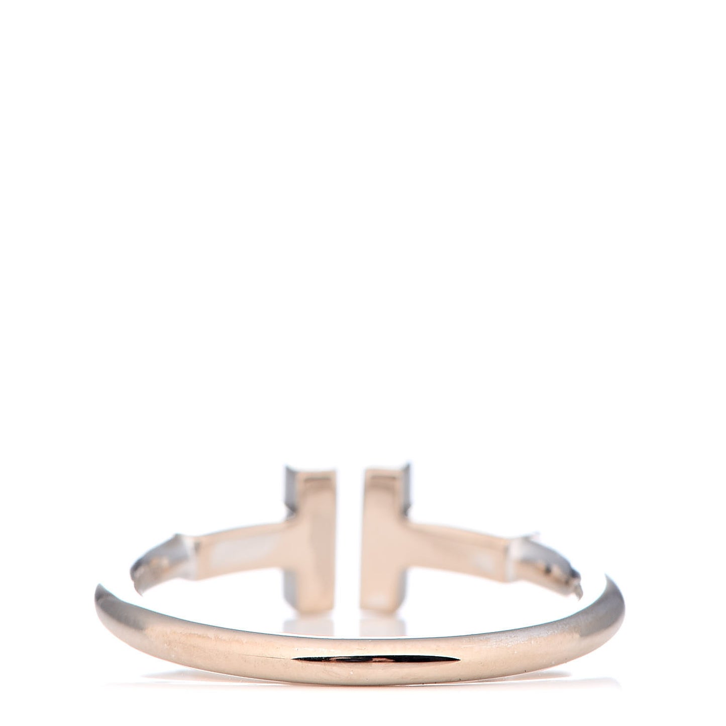 18K White Gold T Wire Ring 50 5.25