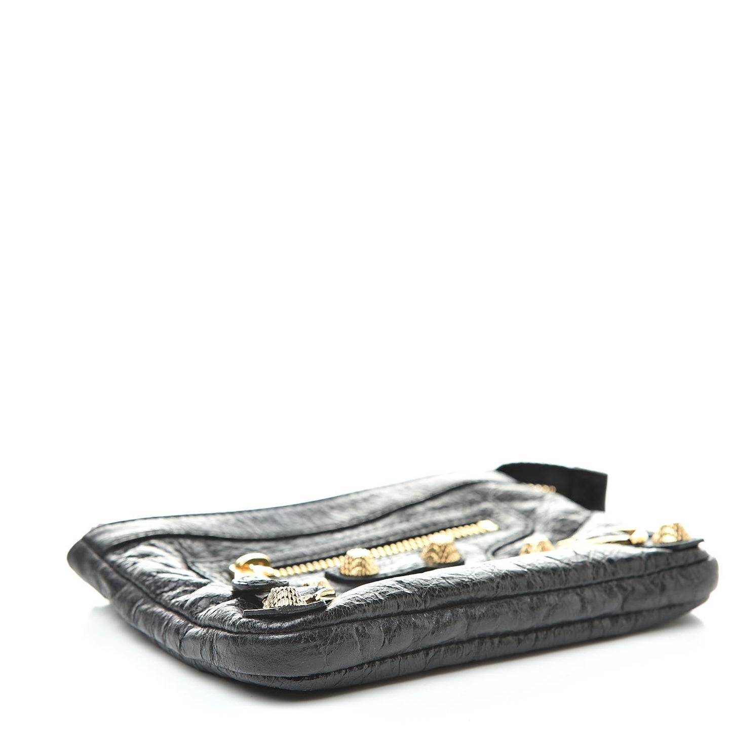 Agneau Giant 12 Gold Hardware M Porte-Monnaie Coin Purse Black