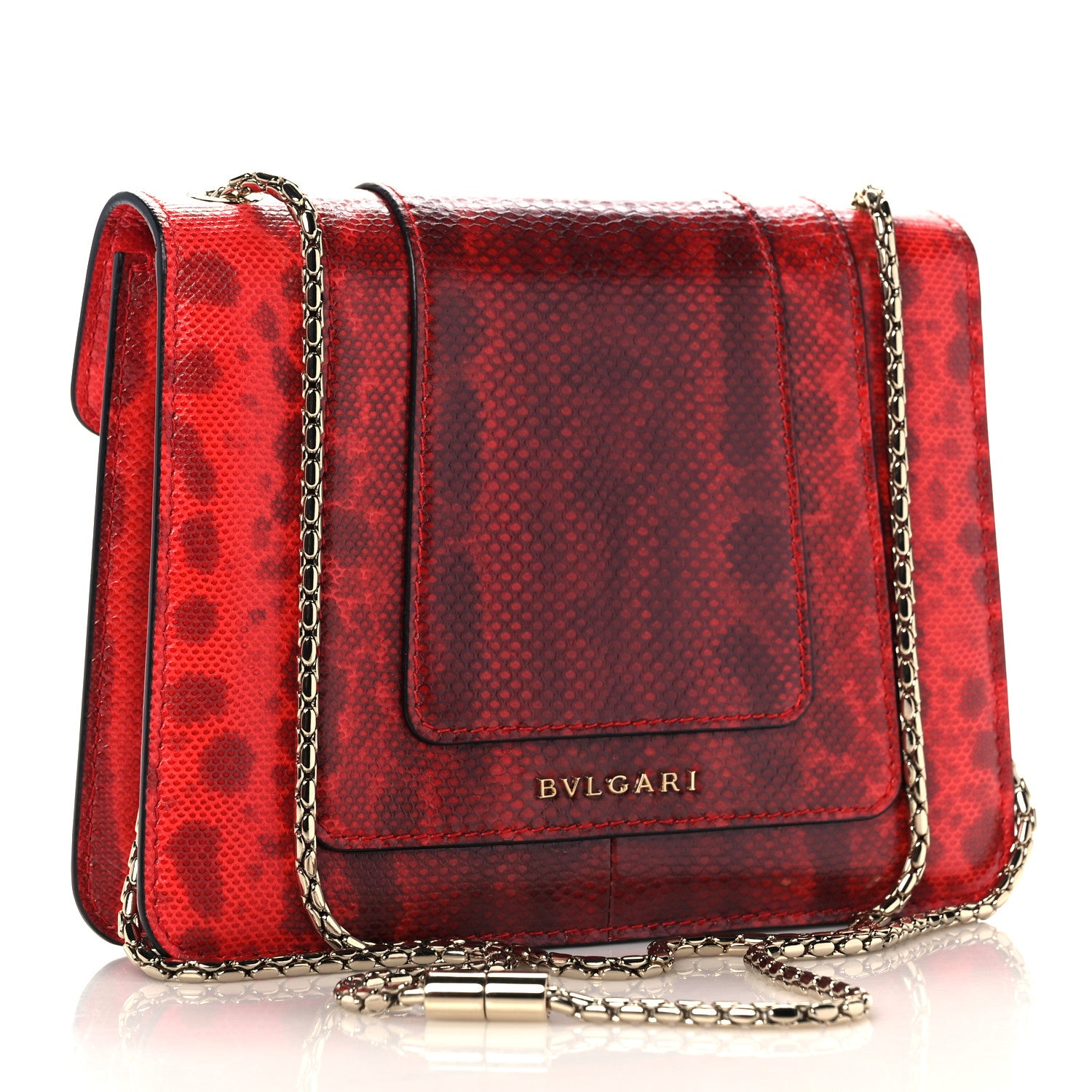 Bulgari Karung Serpenti Forever Crossbody Red 4 of 11