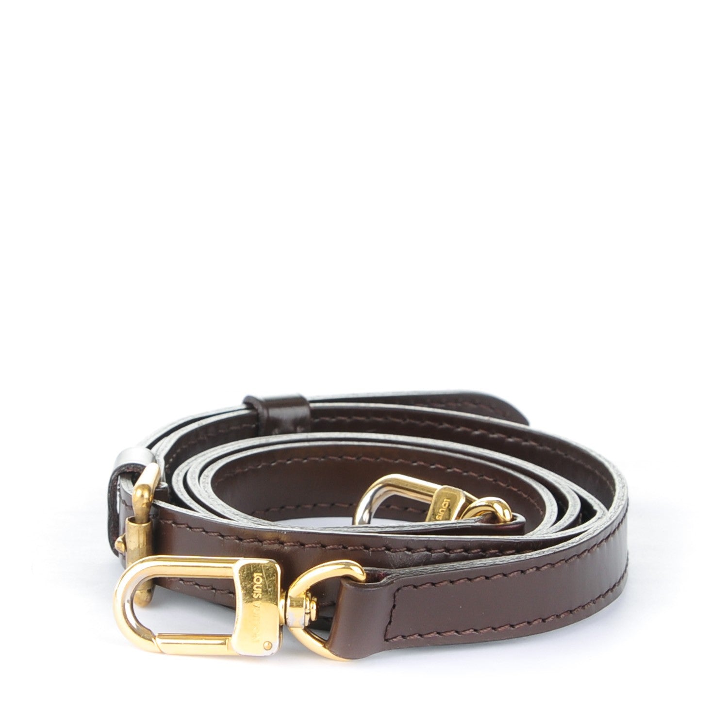 Louis Vuitton Calfskin 16mm Adjustable Shoulder Strap Brown 1 of 5