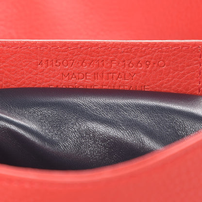 Balenciaga Grained Calfskin Tube Pochette Rouge Coquelicot 7 of 7