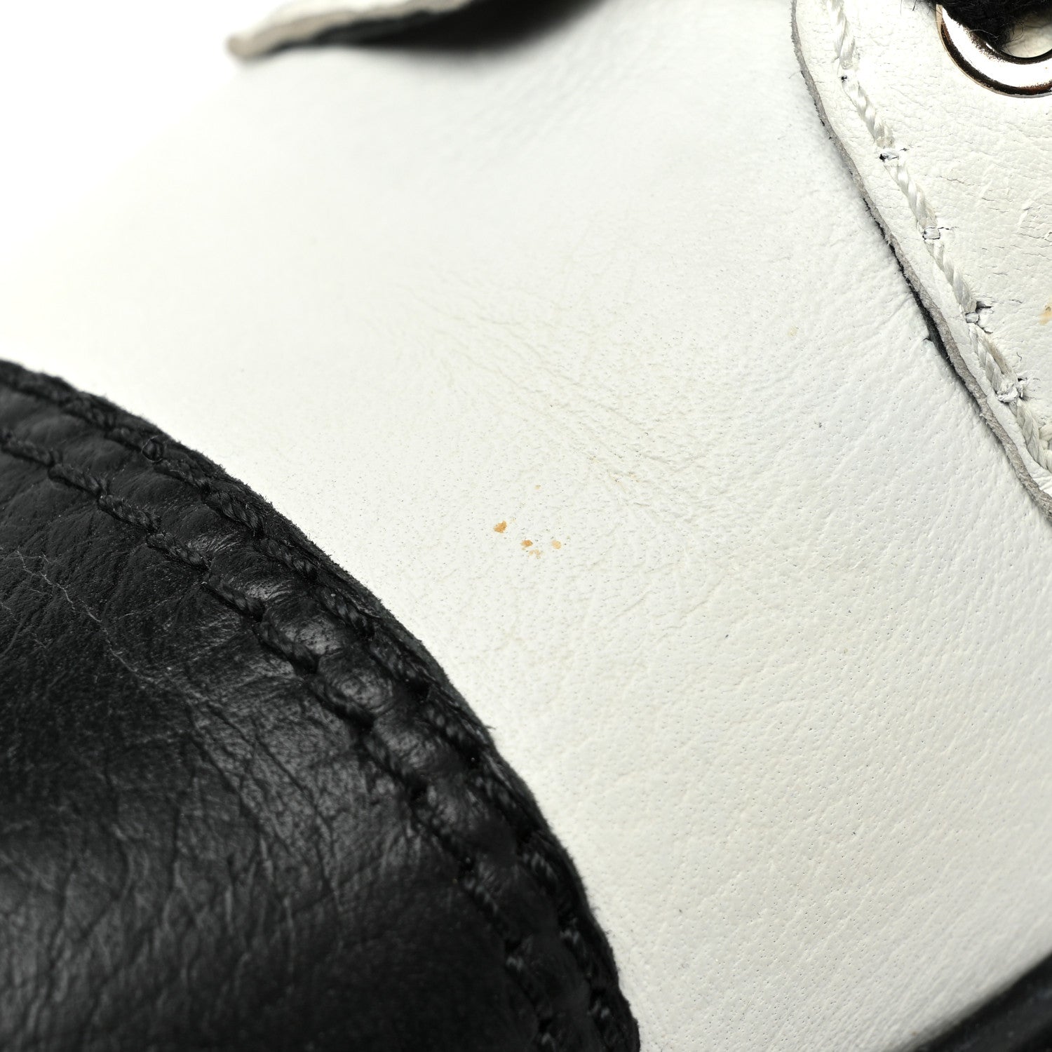 Chanel Lambskin Grained Calfskin CC Cap Toe Short Boots 39.5 White Black 13 of 14