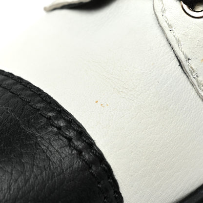 Chanel Lambskin Grained Calfskin CC Cap Toe Short Boots 39.5 White Black 13 of 14
