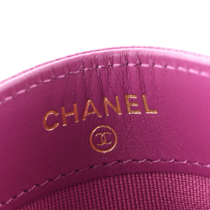 Chanel Caviar Quilted Card Holder Purple 6 of 9