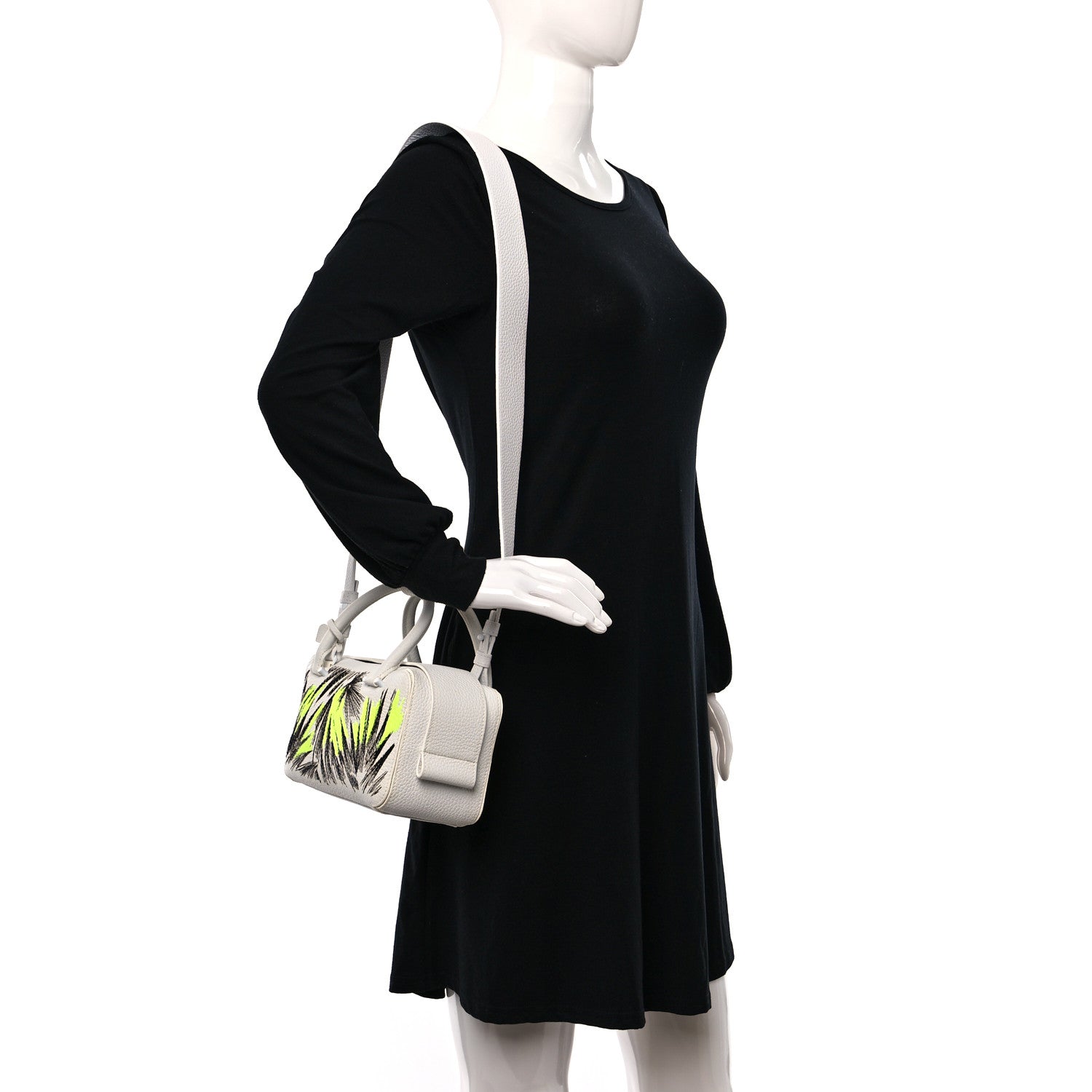 Delvaux Taurillon Soft Embroidered Mini Cool Box Satchel White Multicolor 2 of 12