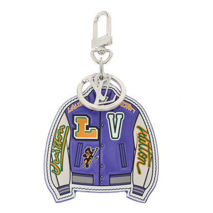 Louis Vuitton Calfskin LV Varsity Jacket Illustre Bag Charm Key Holder Multicolor 1 of 5
