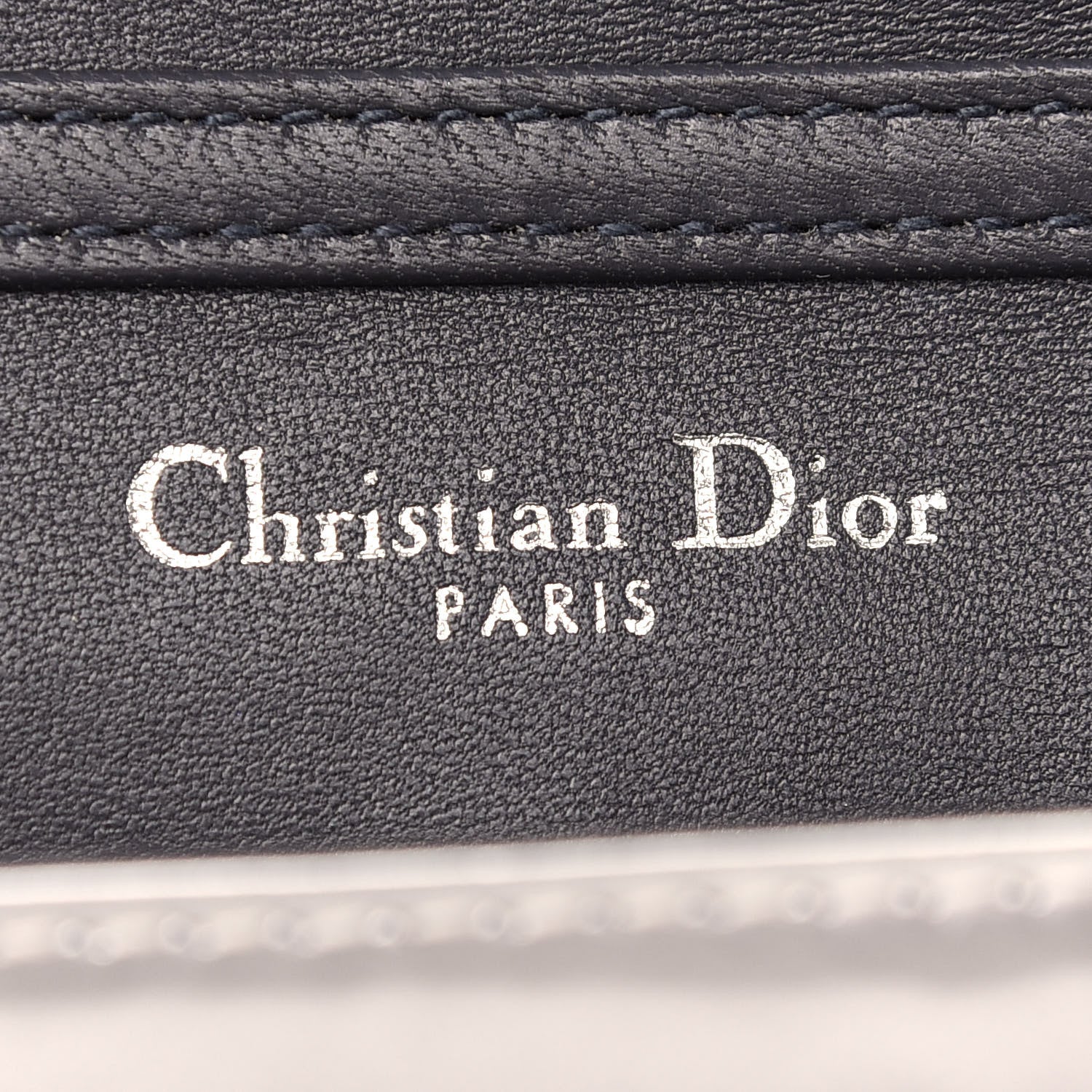 Christian Dior Metallic Patent Micro-Cannage Diorama Wallet on Chain Pouch Silver 6 of 10