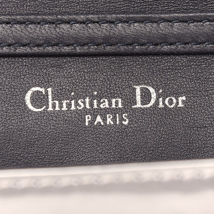 Christian Dior Metallic Patent Micro-Cannage Diorama Wallet on Chain Pouch Silver 6 of 10