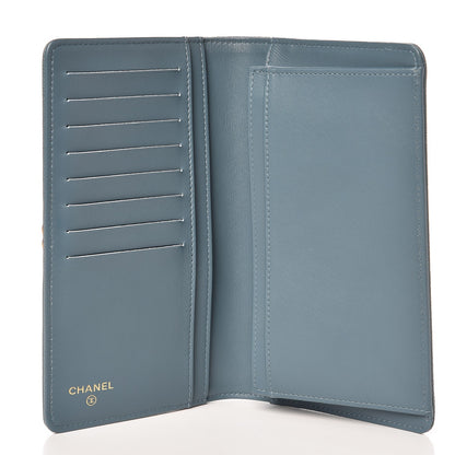 Chanel Caviar Quilted Boy Yen Wallet Blue 6 of 18