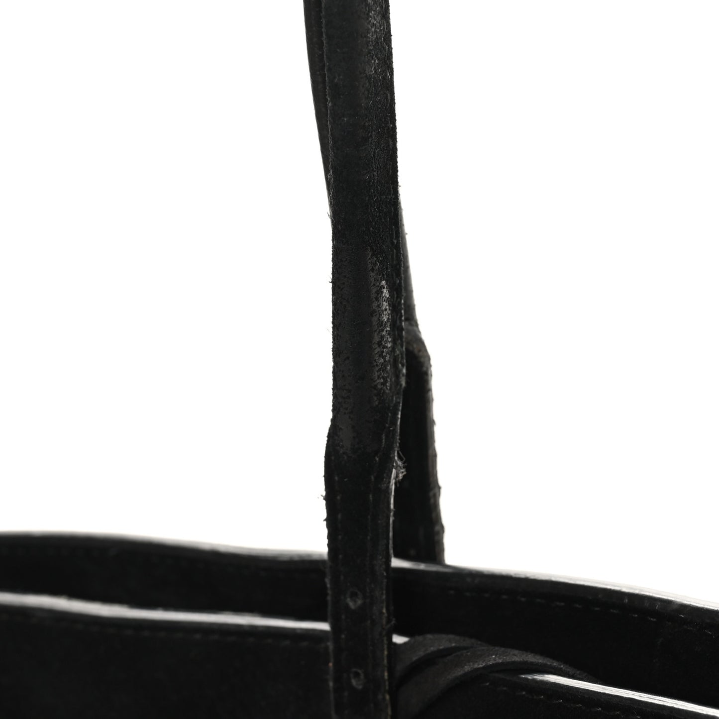 Daim Suede Plate Hardware Papier A6 Zip Around Tote Black