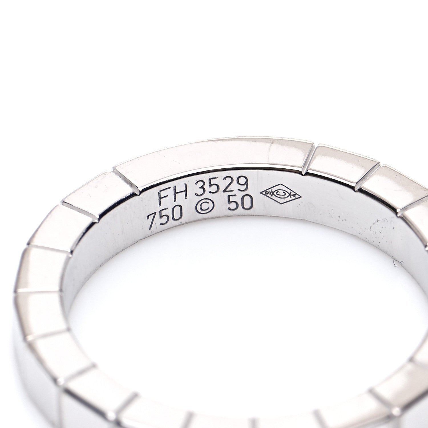 Cartier 18K White Gold Lanieres Ring 50 5.25 4 of 4