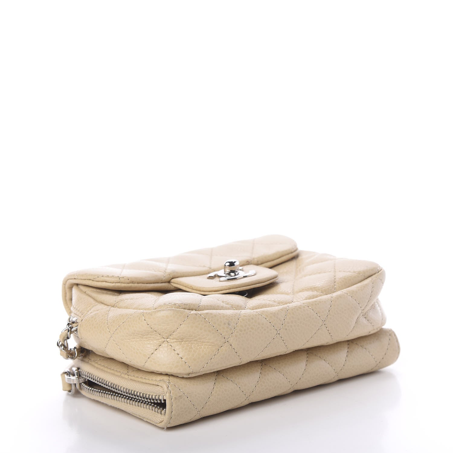 Chanel Caviar Quilted New Mini Flap Beige Clair 3 of 14