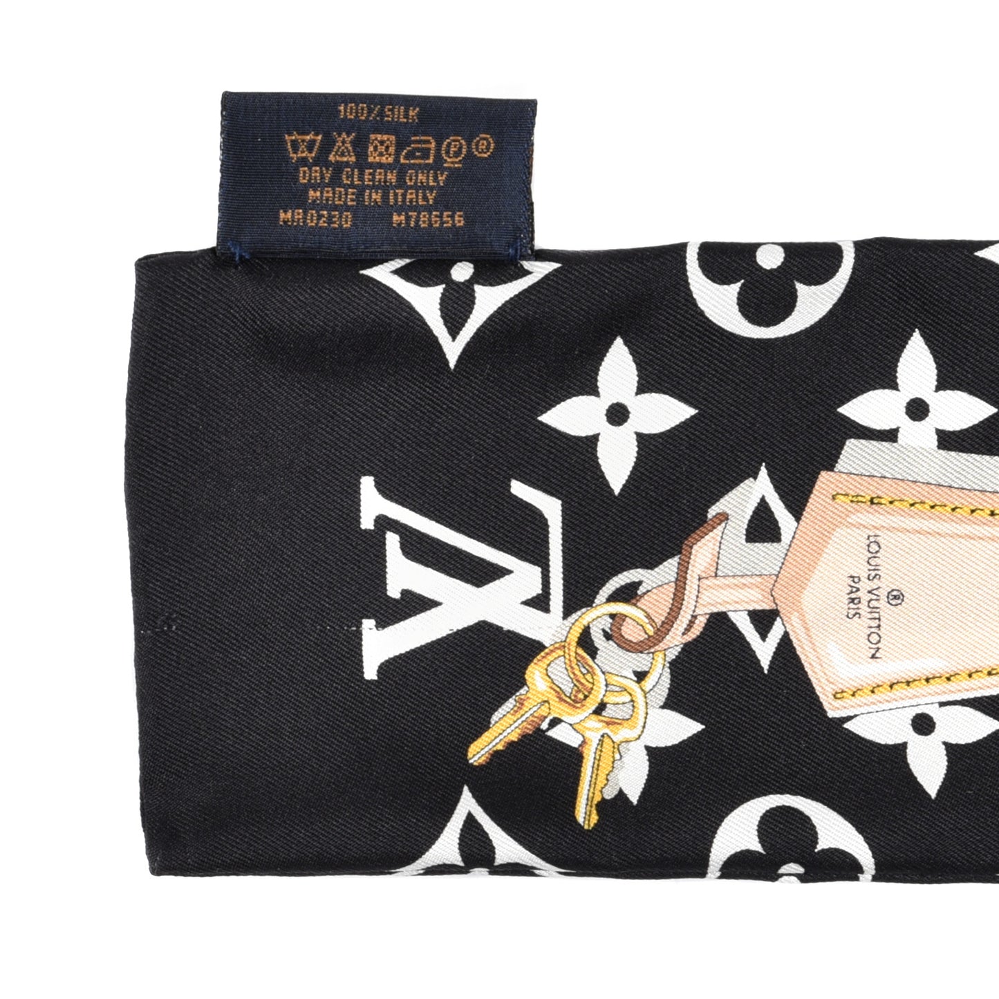 Silk Monogram Confidential Bandeau Black