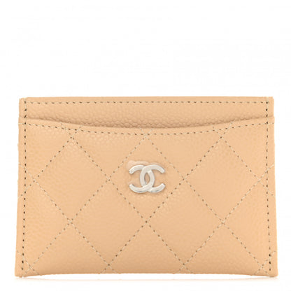 Chanel Caviar Quilted Card Holder Beige 1 of 8
