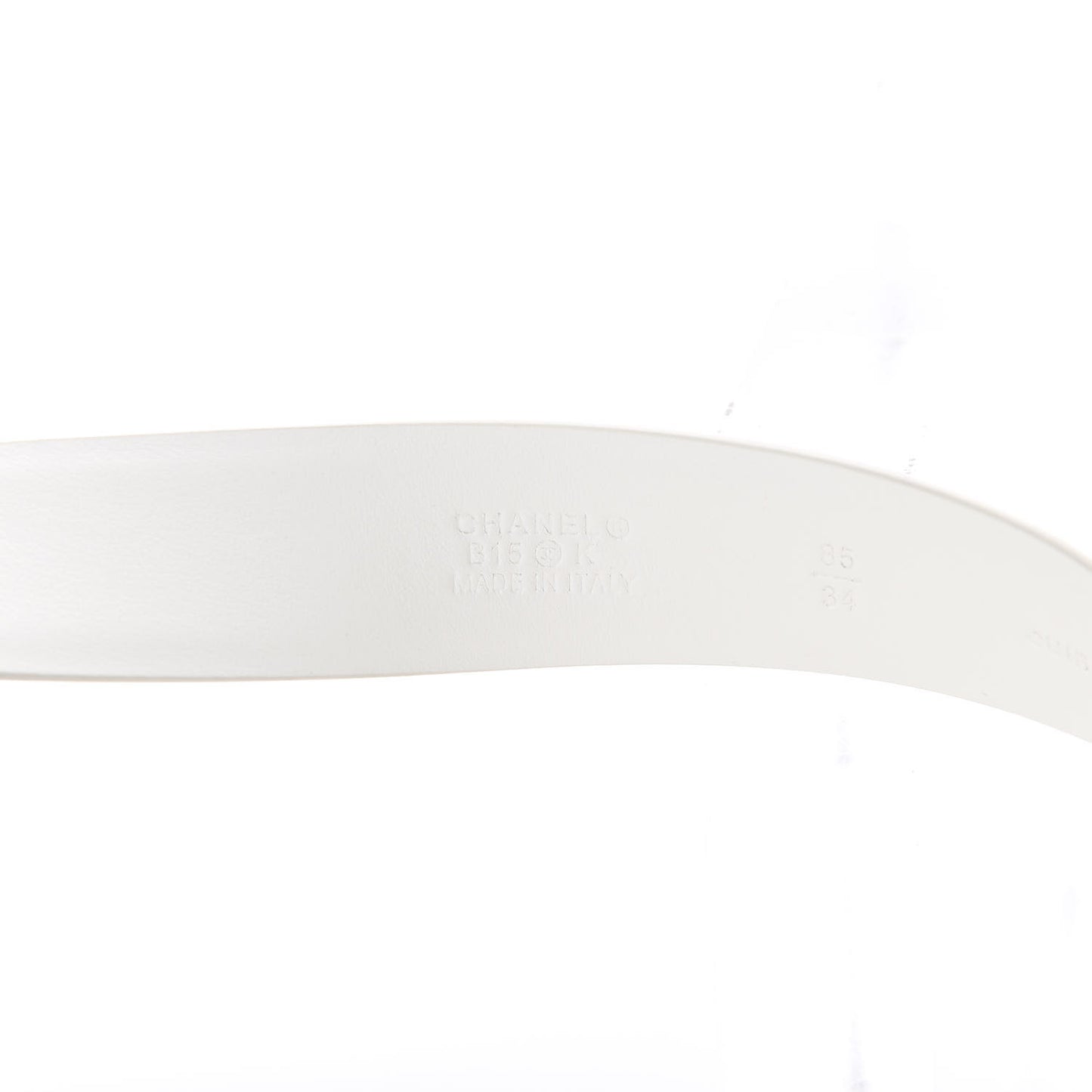 Calfskin CC Belt 85 34 White