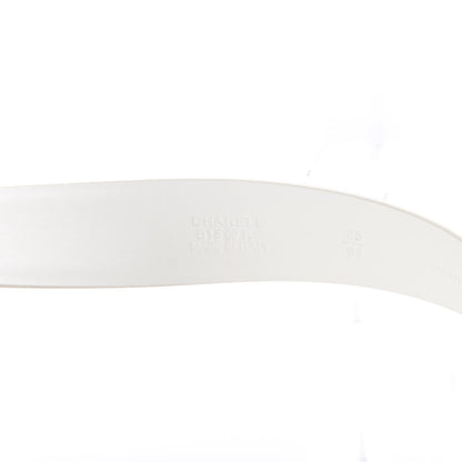 Chanel Calfskin CC Belt 85 34 White 3 of 6