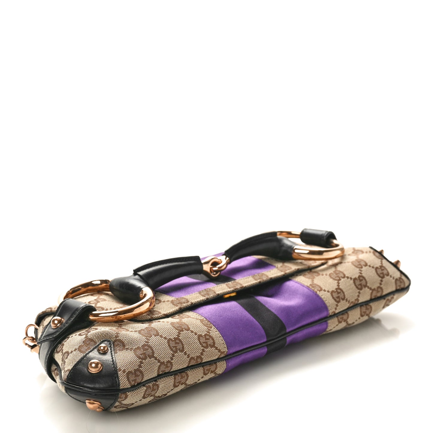 Tom Ford Monogram Horsebit Web Clutch Purple