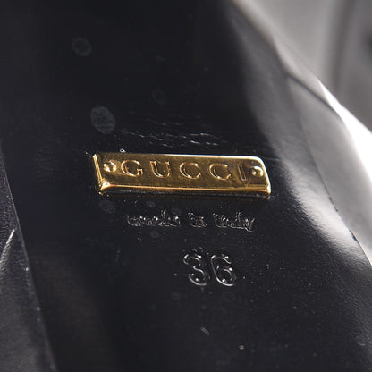 Gucci Calfskin Lifford Lace Up Platform Ankle Boots 36 Black 10 of 11