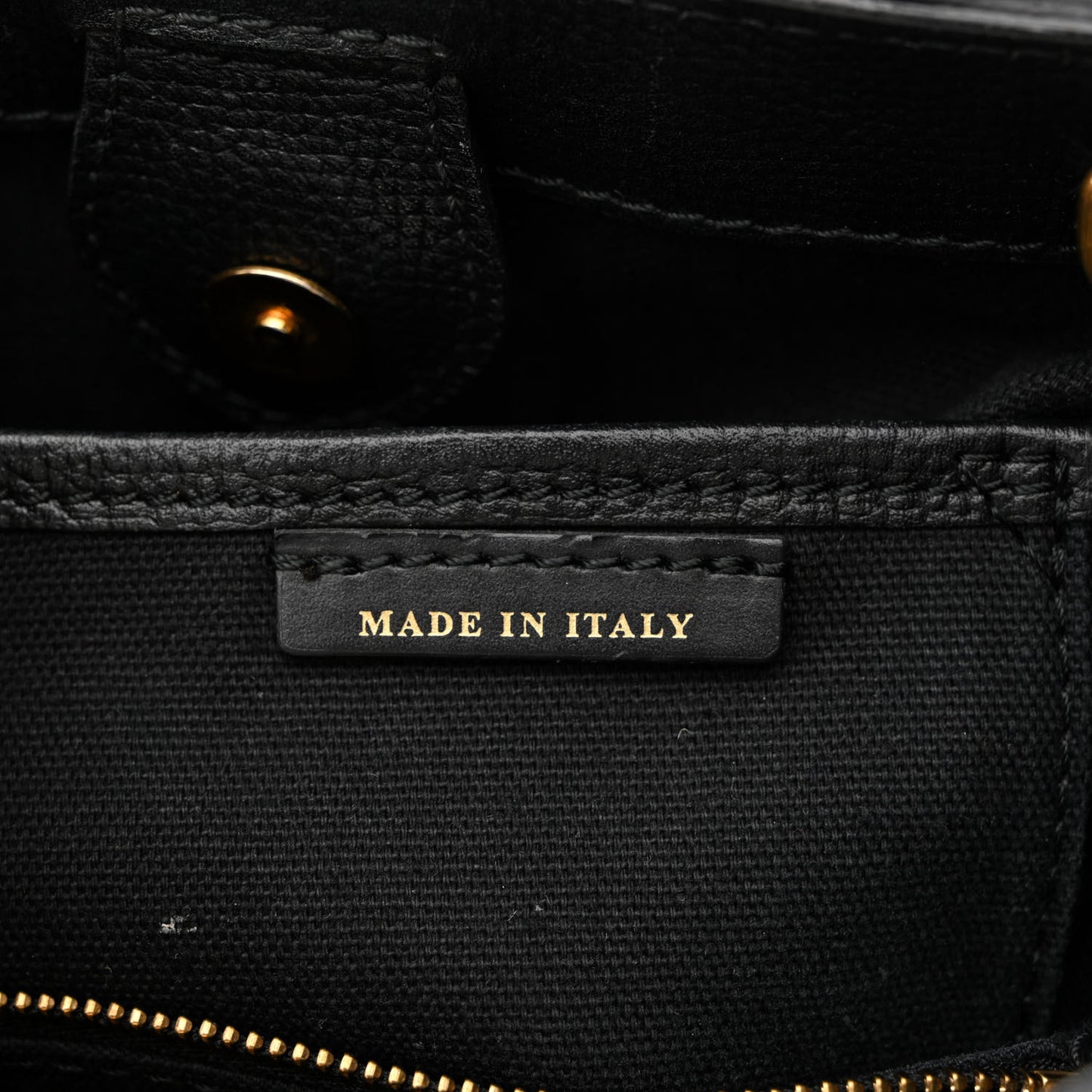 Grainy Calfskin House Check Baby Brogue Banner Tote Black
