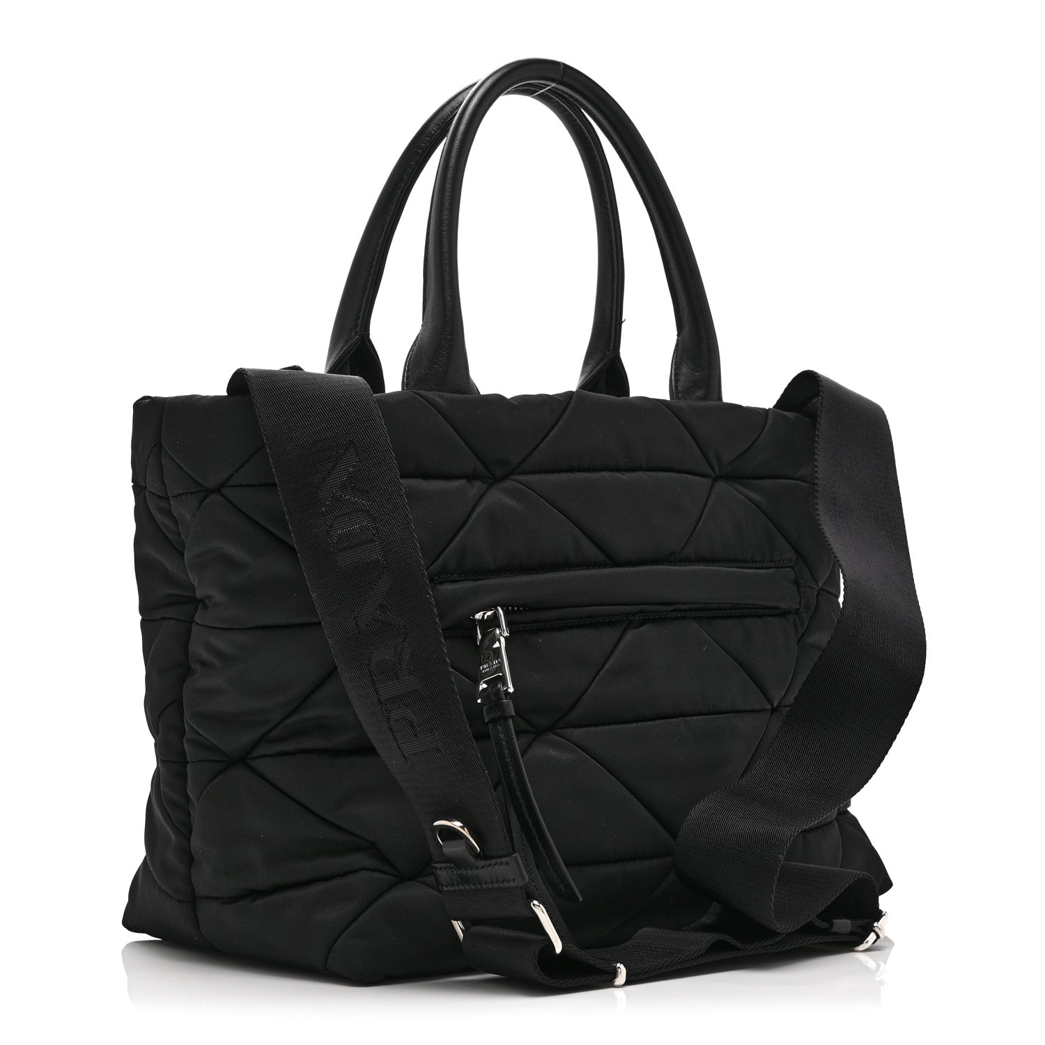 Prada Re-Nylon Nappa Triangle Quilted Padded Small Double Handled