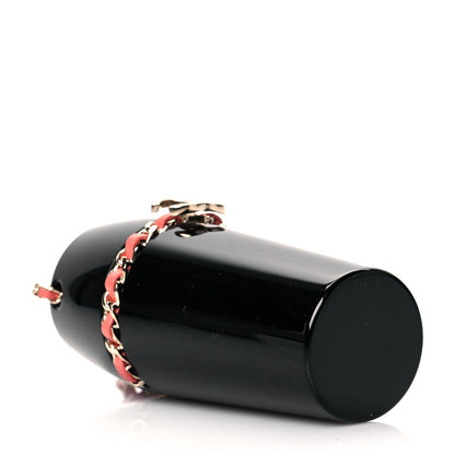 Chanel Lucite Lipstick Case On Chain Black Pink 3 of 8