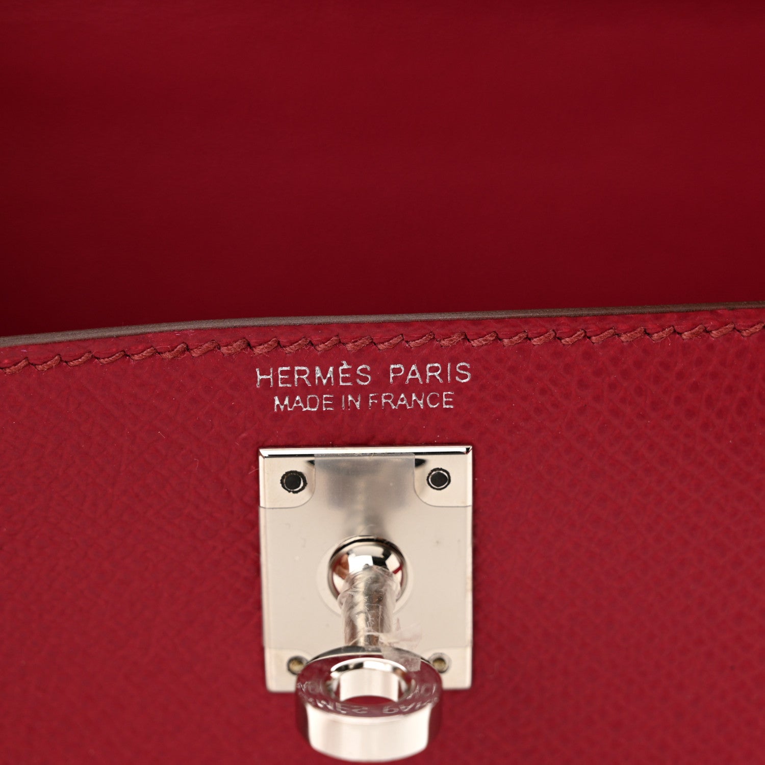 Hermes Epsom Tri-Color Mini Kelly Sellier 20 Rubis Rose Azalee Rouge H 6 of 11