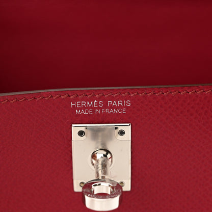 Hermes Epsom Tri-Color Mini Kelly Sellier 20 Rubis Rose Azalee Rouge H 6 of 11