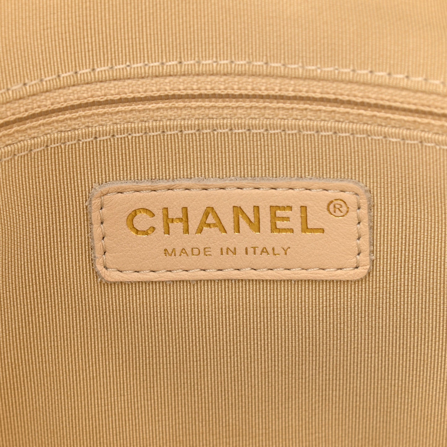 Calfskin Quilted Small Shopping Tote White