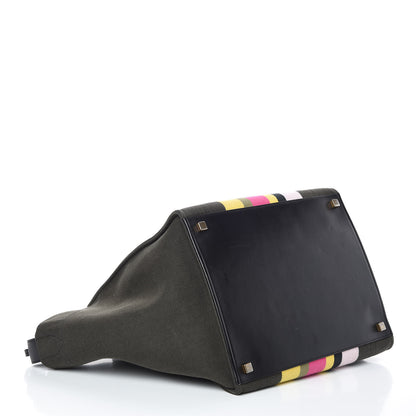 Celine Canvas Striped Medium Phantom Luggage Multicolor 4 of 8