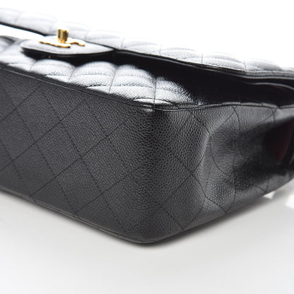 Chanel Caviar Quilted Jumbo Double Flap Black 9 of 10