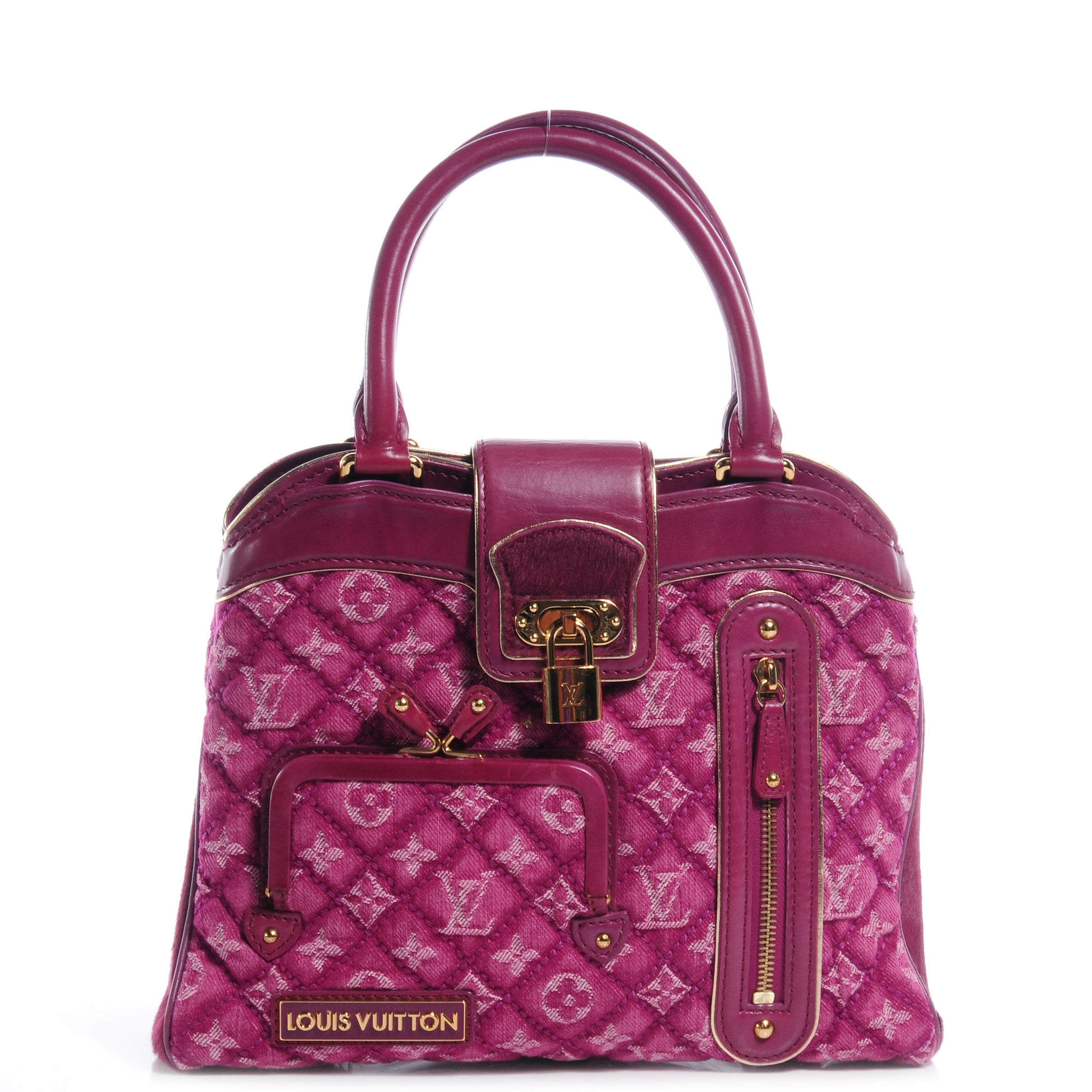Louis Vuitton Monogram Denim Quilted Linda Fuchsia 1 of 7