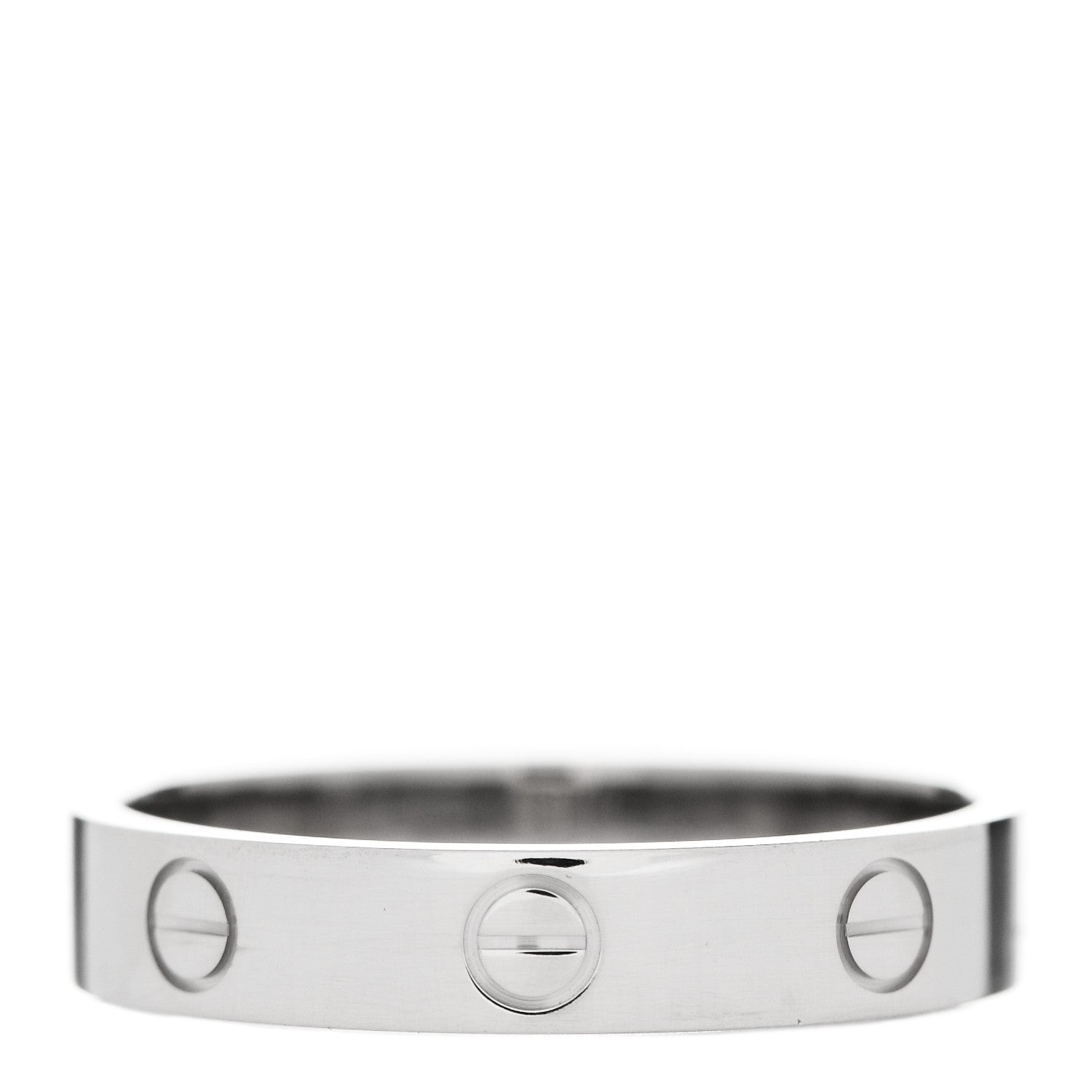 Cartier 18K White Gold 3.5mm LOVE Wedding Band Ring 57 8 3 of 4