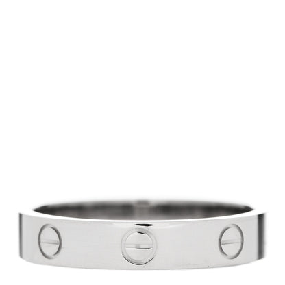 Cartier 18K White Gold 3.5mm LOVE Wedding Band Ring 57 8 3 of 4