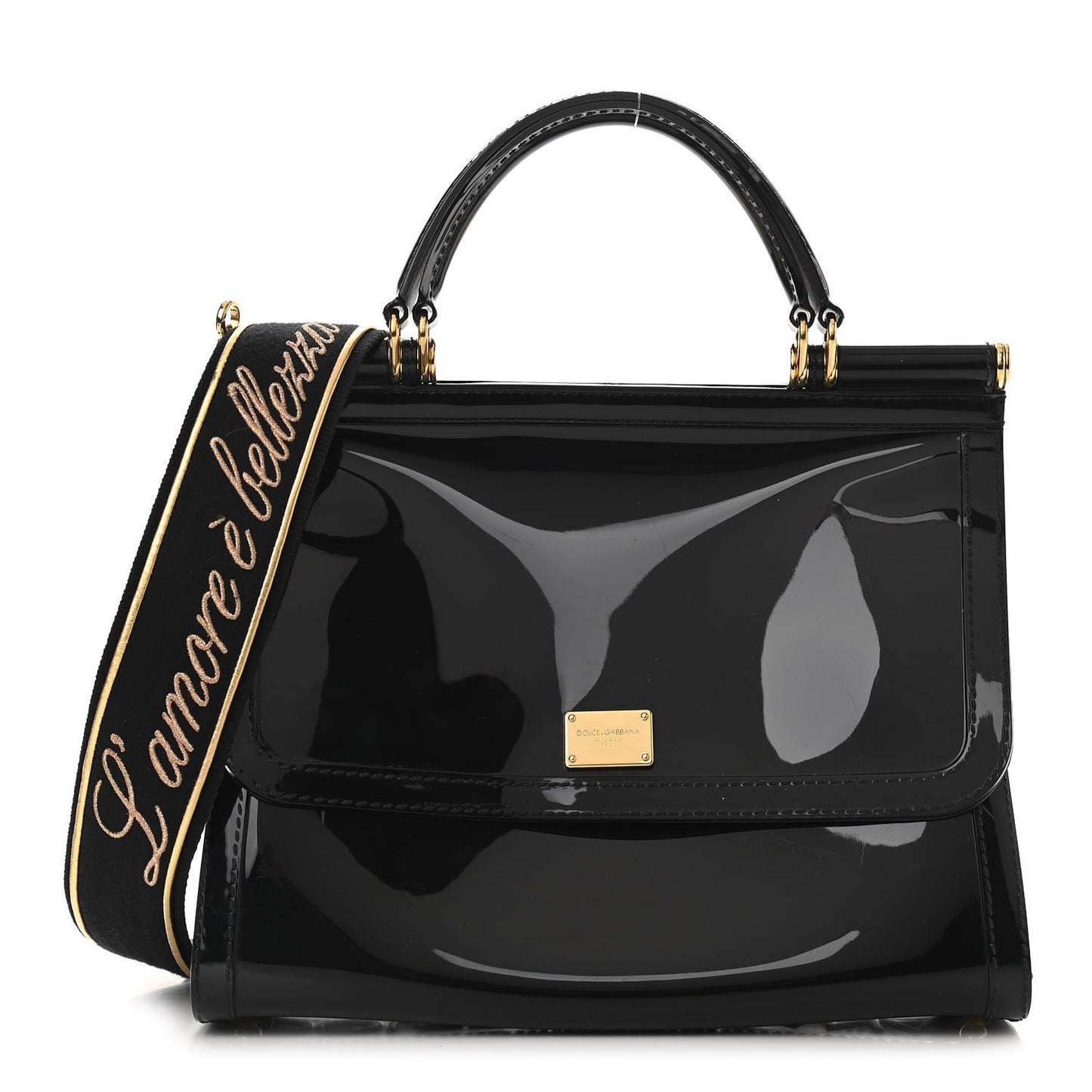 Rubber Miss Sicily L'Amore Satchel Black