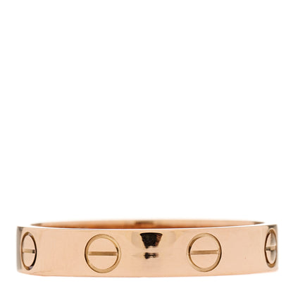 Cartier 18K Pink Gold 3.5mm LOVE Wedding Band Ring 55 7.25 3 of 4