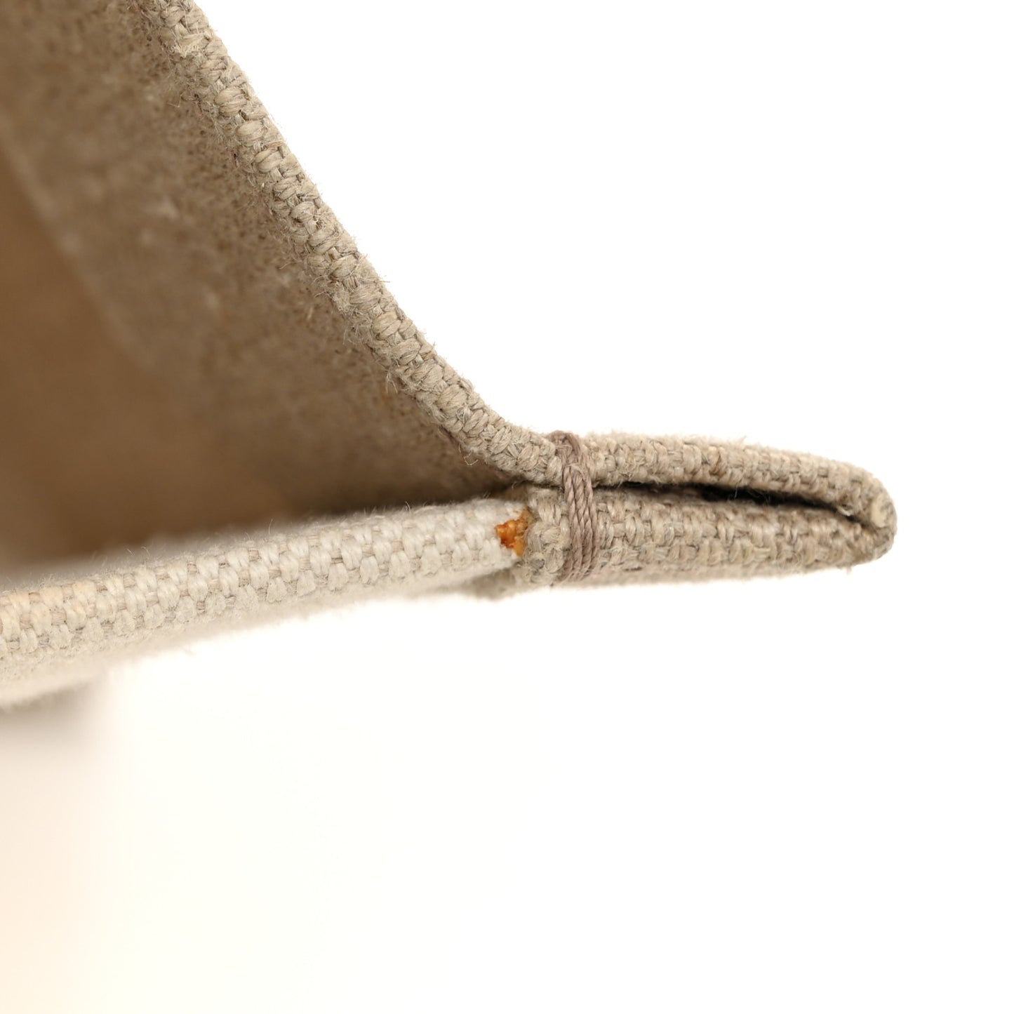 Linen Calfskin Small Rive Gauche Tote Greggio Natural