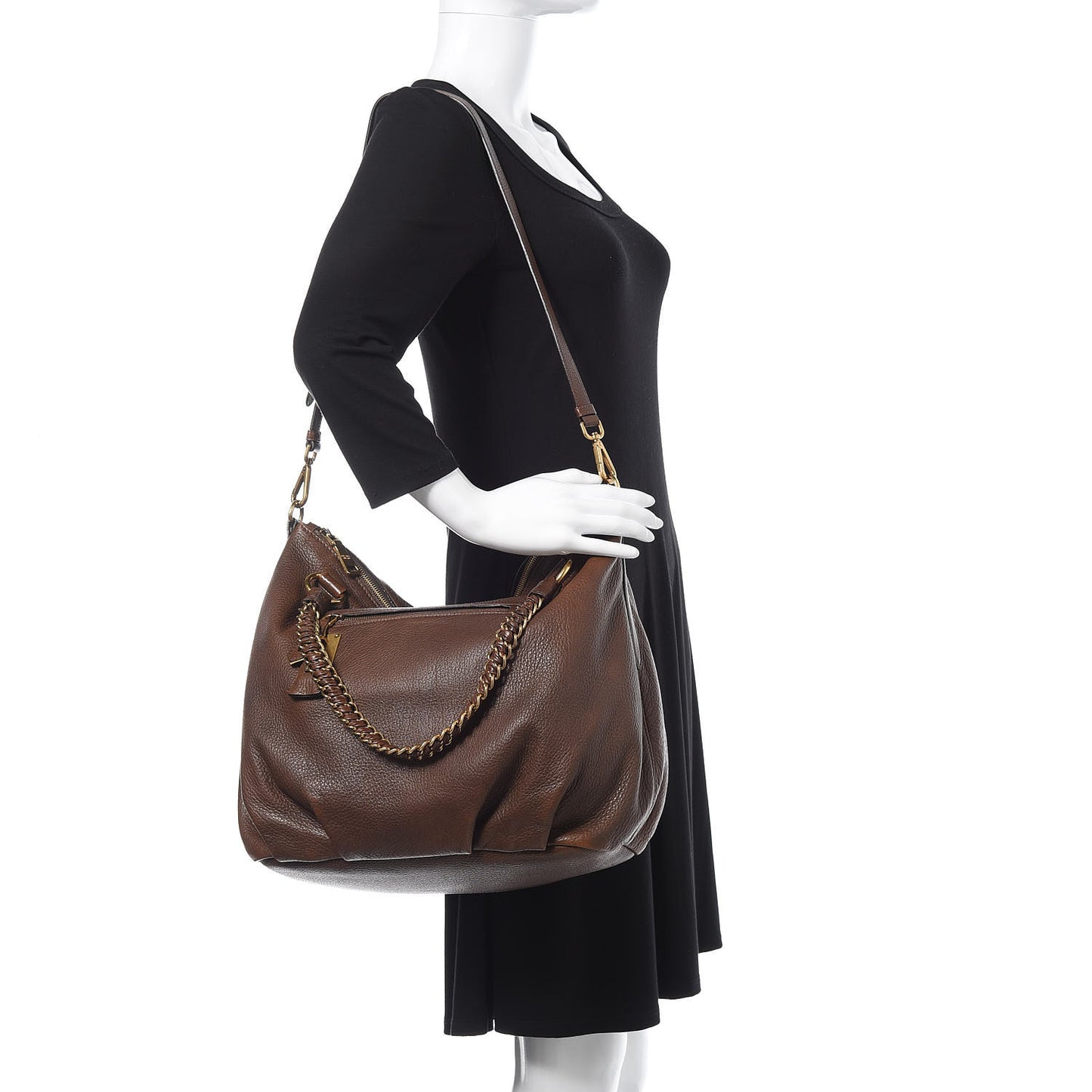 Cervo Deerskin Chain Bag Bruciato