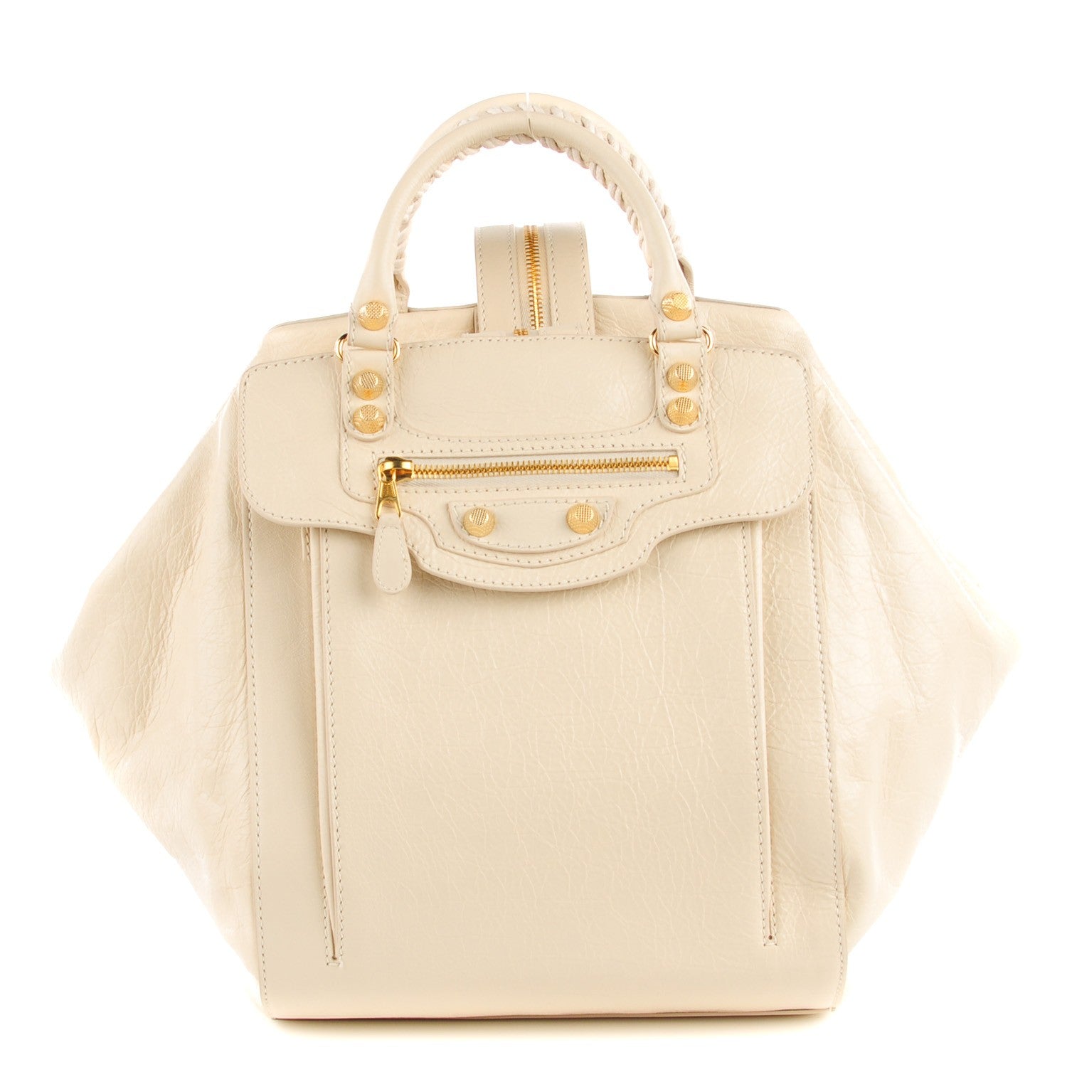 Balenciaga Agneau Giant 12 Gold Hardware Zip Traveler Backpack Blanc Creme Light Craie 1 of 12